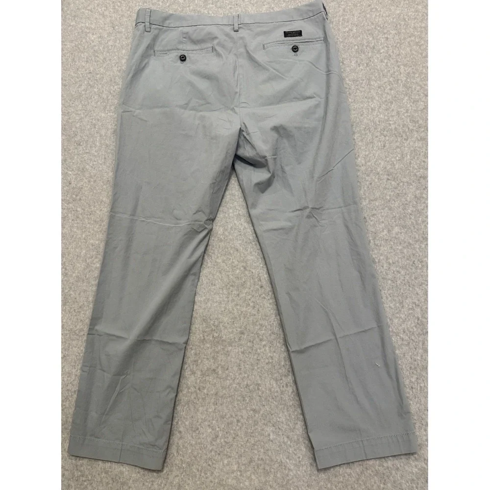 Banana Republic Aiden Chino Mens 35x30 Light Grey Slim Fit Cotton Stretch Pants‎